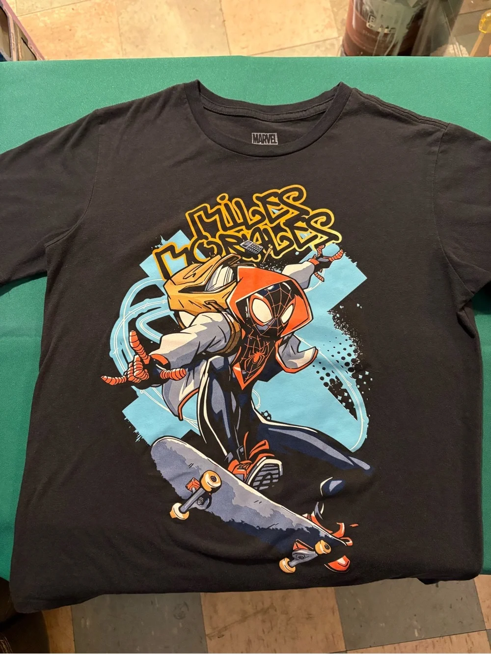 Marvel Miles Morales Black Graphic Tee for Kids